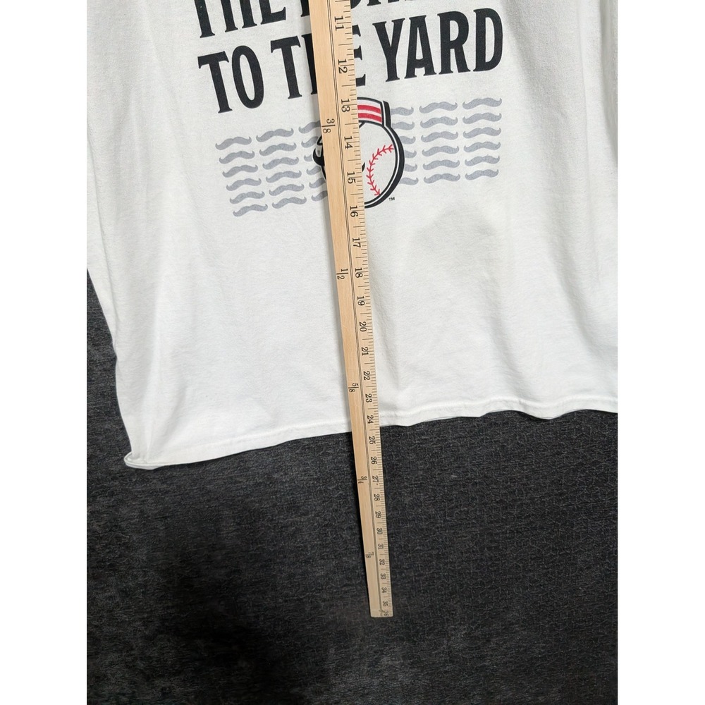 Cincinnati Reds Mustache Graphic T-Shirt Mens Large White Rally Pack Tee - Picture 3 of 5